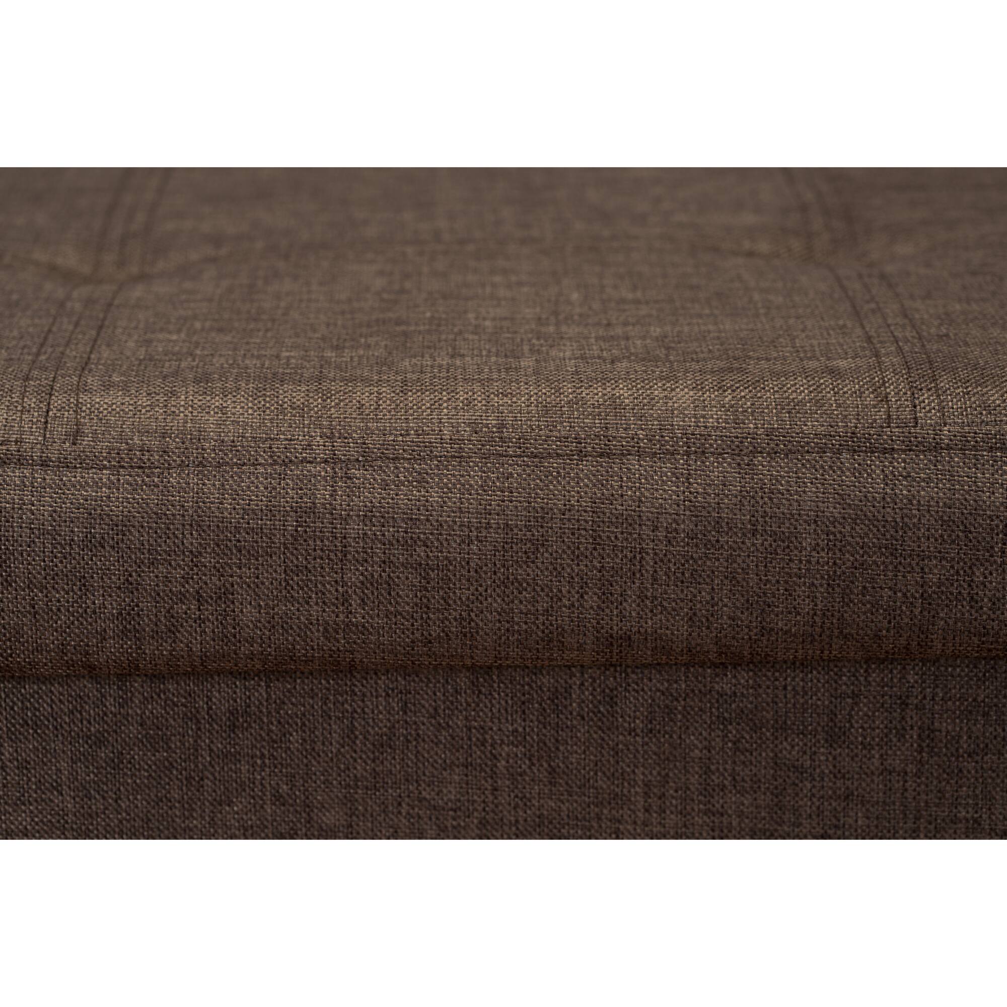 Simplify 30" Faux Linen Double Folding Storage Ottoman